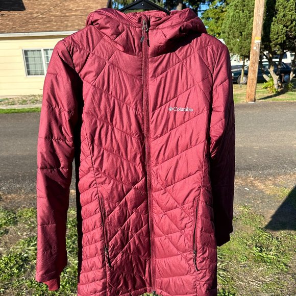 LIKE NEW! Long Women's Joy Peak Mid Insulated Hooded Jacket - Picture 1 of 10